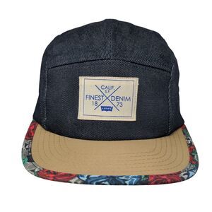 Levi's Strapback 5 Panel Hat Multi 8/20 Adjustable Denim Colorblock